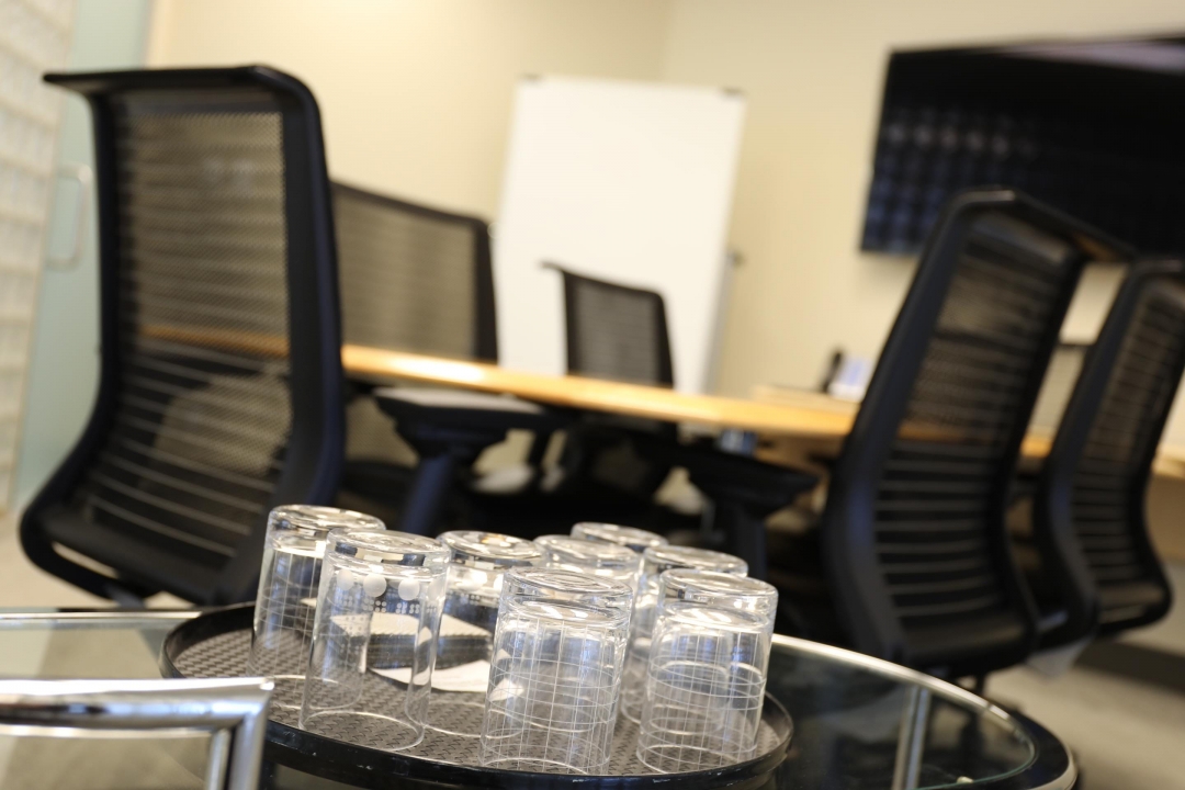 Refreshments in meeting room.